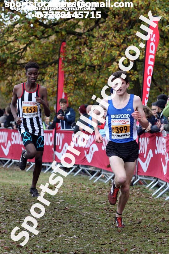 Mens junior National Cross Country Relay, Berry Hill Park, Mansfield. Photo:  David T. Hewitson/Sports for All Pics